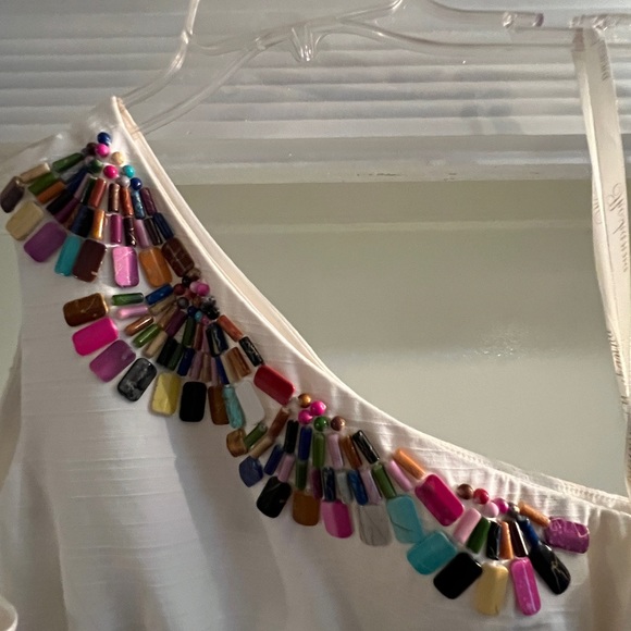 Shoshanna one shoulder dress with beaded neckline - Picture 7 of 12